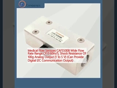 メディカルフローセンサ CAFS5008 0-60m/S の広い流量範囲, 100g の衝撃耐性 アナログ出力 (1 から 5 V) (デジタル I2C 通信出力を提供できます)